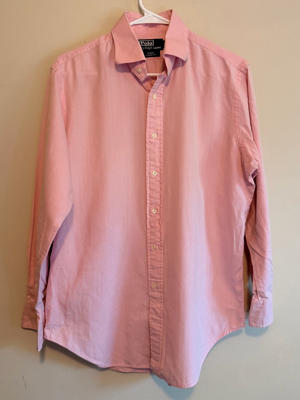Ralph Lauren Men's Light Pink Button-Down Dress Shirt